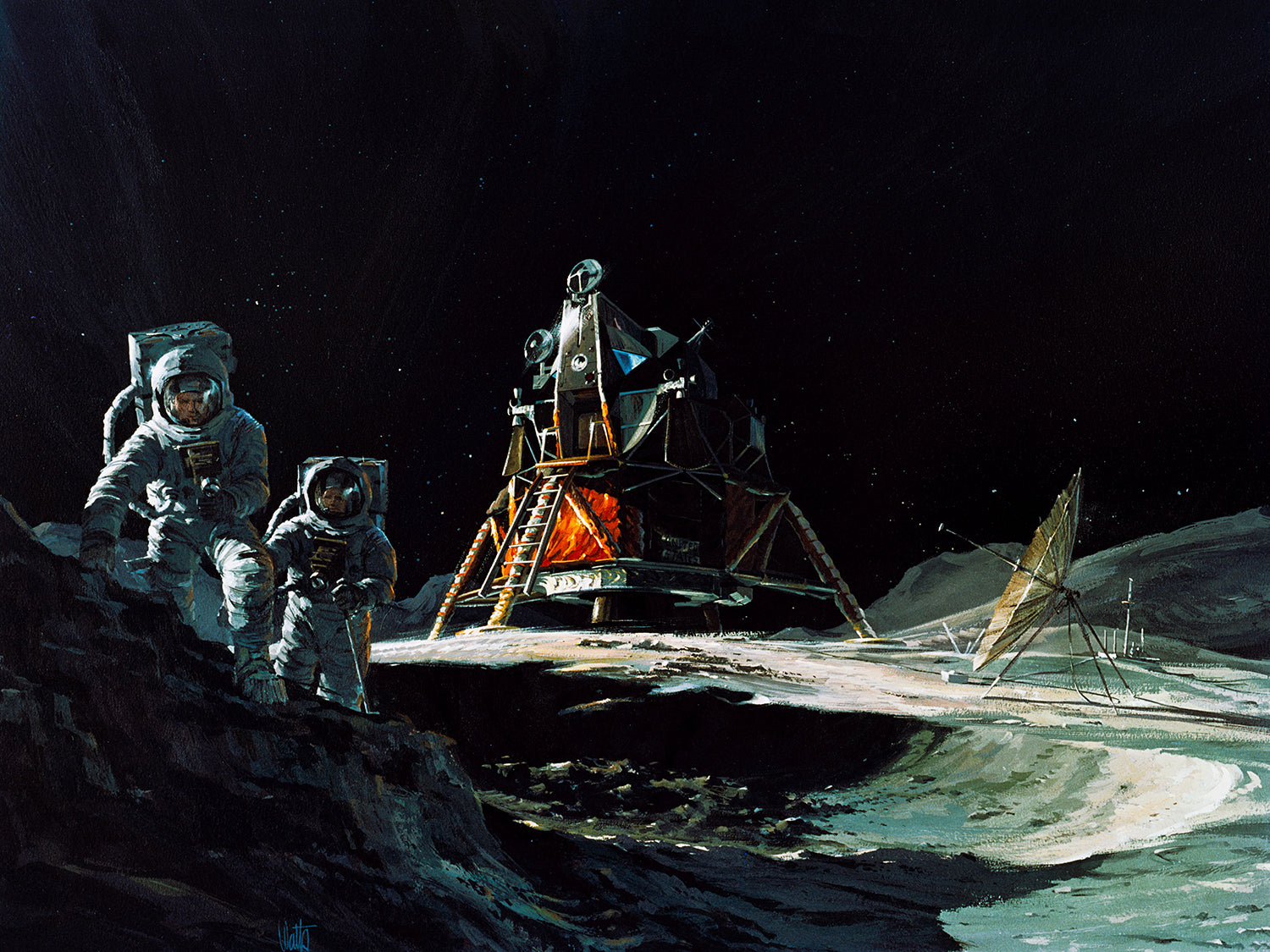 Moon Landing Artist Concept – 2046 Print Shop