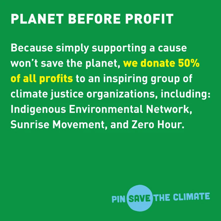 School Strike for the Climate protest poster pin
