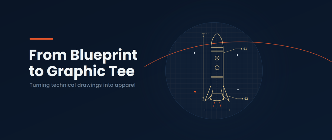 From Blueprint to Print: How a Technical Drawing Becomes a Graphic Tee