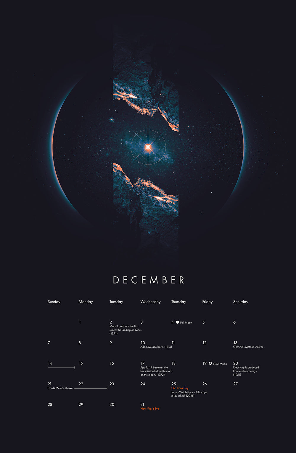 2025 Heavenly Spheres Calendar