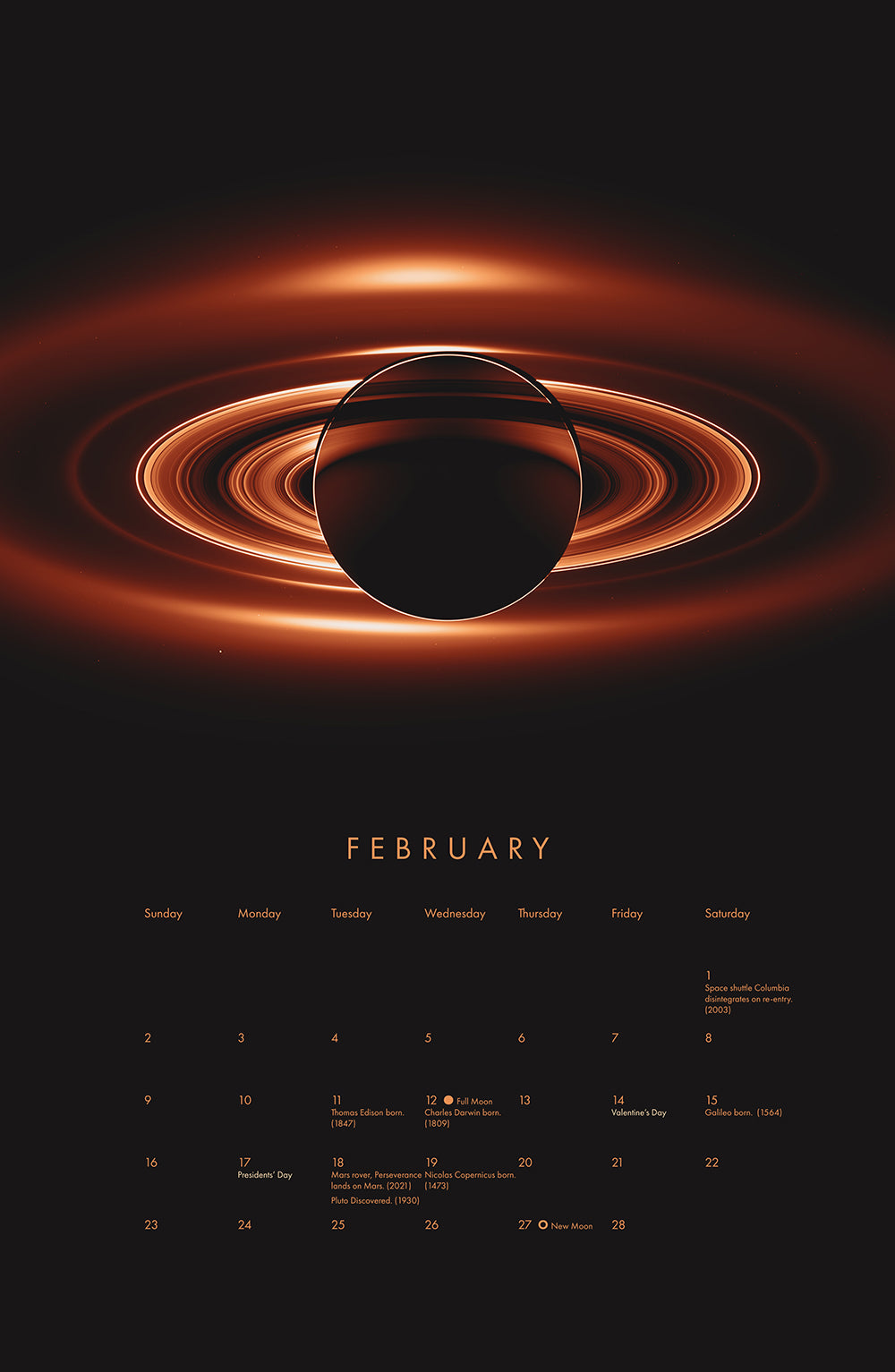 2025 Heavenly Spheres Calendar