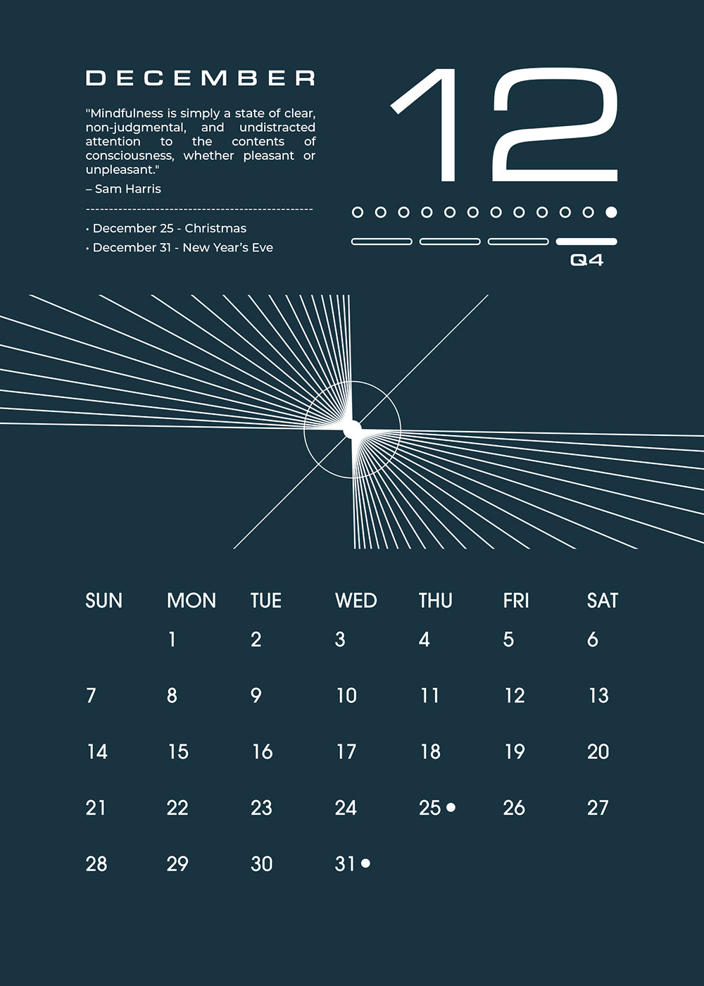 2025 Desk Calendar