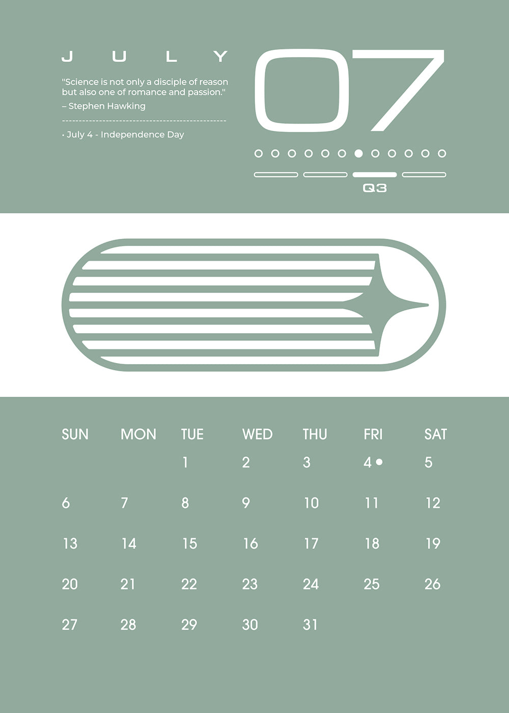 2025 Desk Calendar