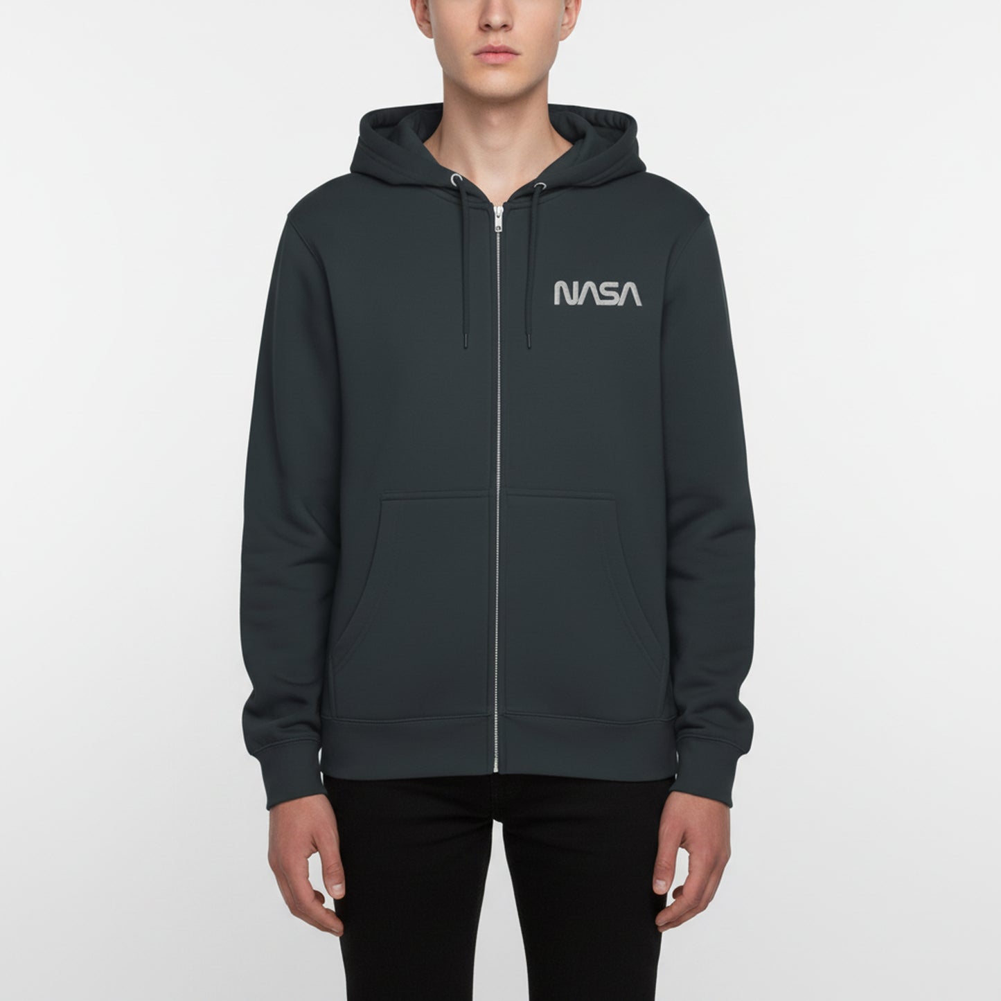 NASA embroidered zip hoodie