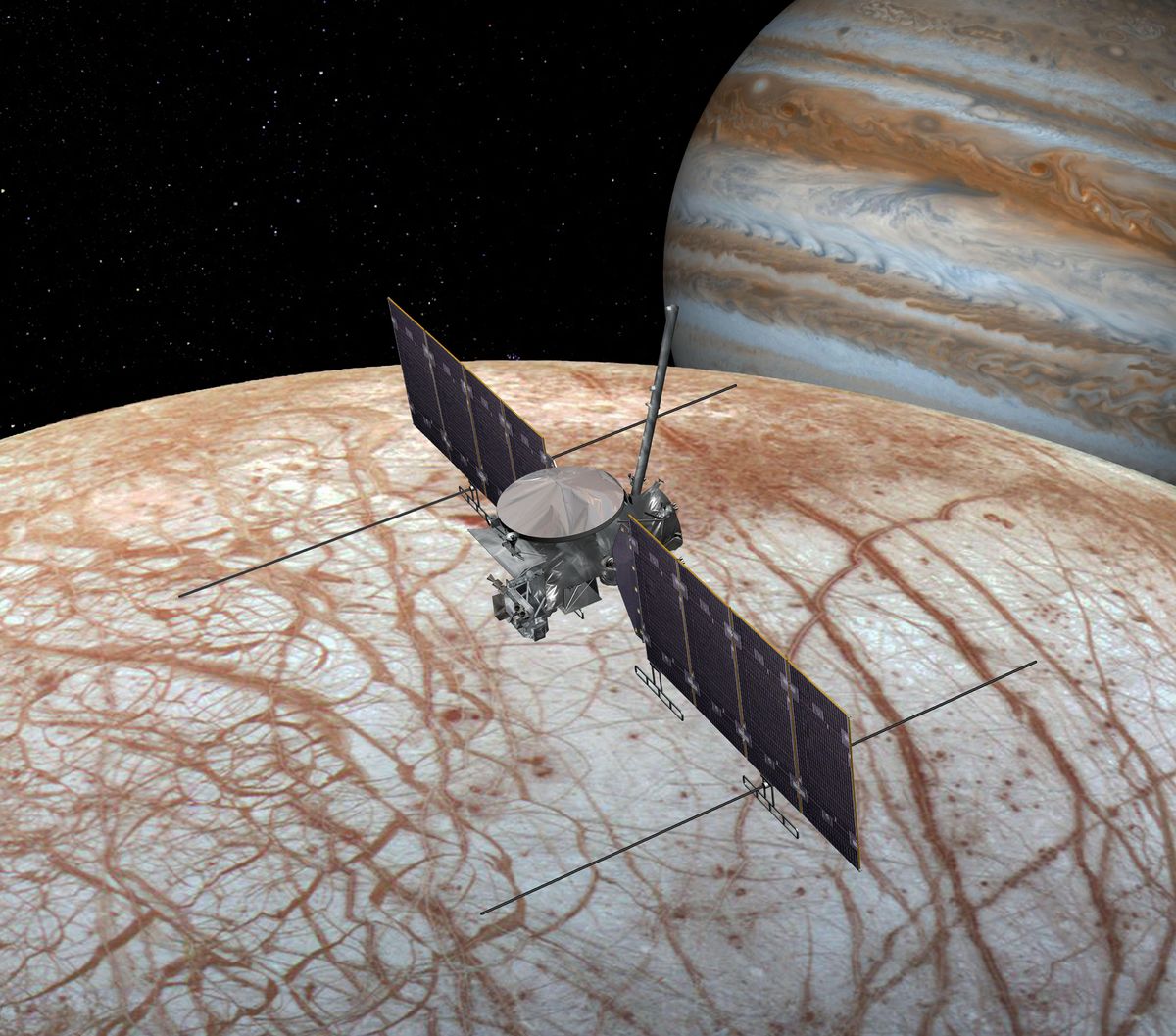 Europa Clipper Technical Drawing