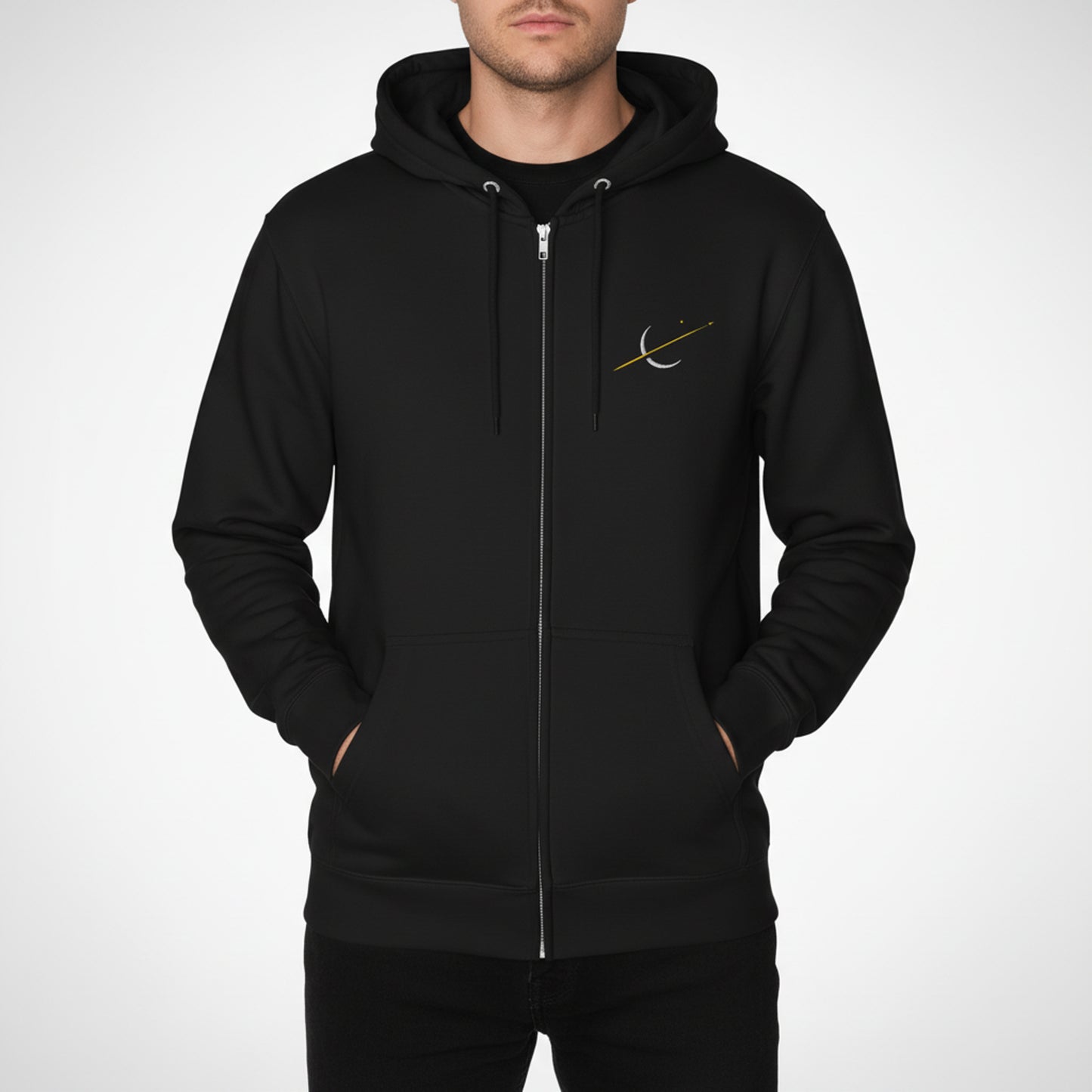 Starship Embroidered zip hoodie