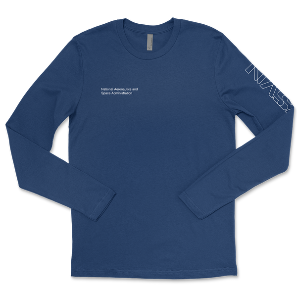 Nasa letter painting printed color top block round neck long sleeve sweatshirt